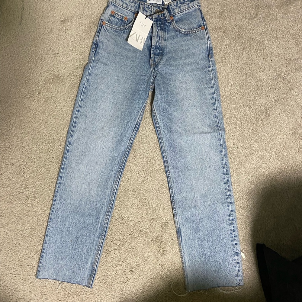 zara straight jeans